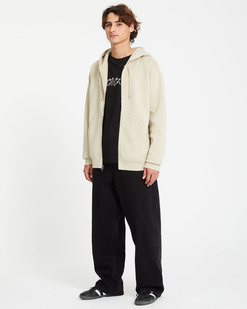 Single Stone Full Zip Kapuzenpullover - LIGHT KHAKI