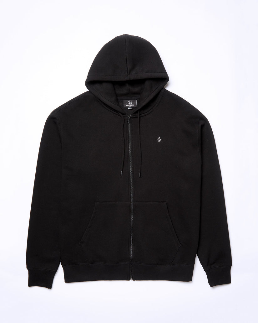 Single Stone Zip Hoodie - Black