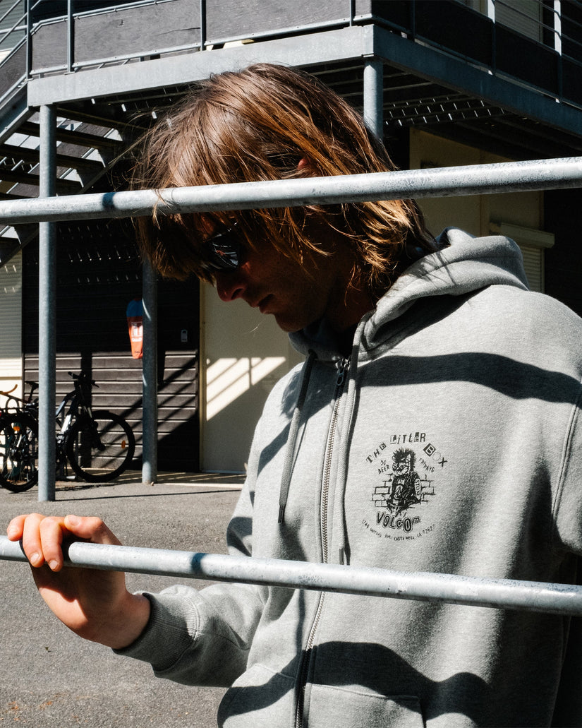 Catastrophy Zip Hoodie - Heather Grey