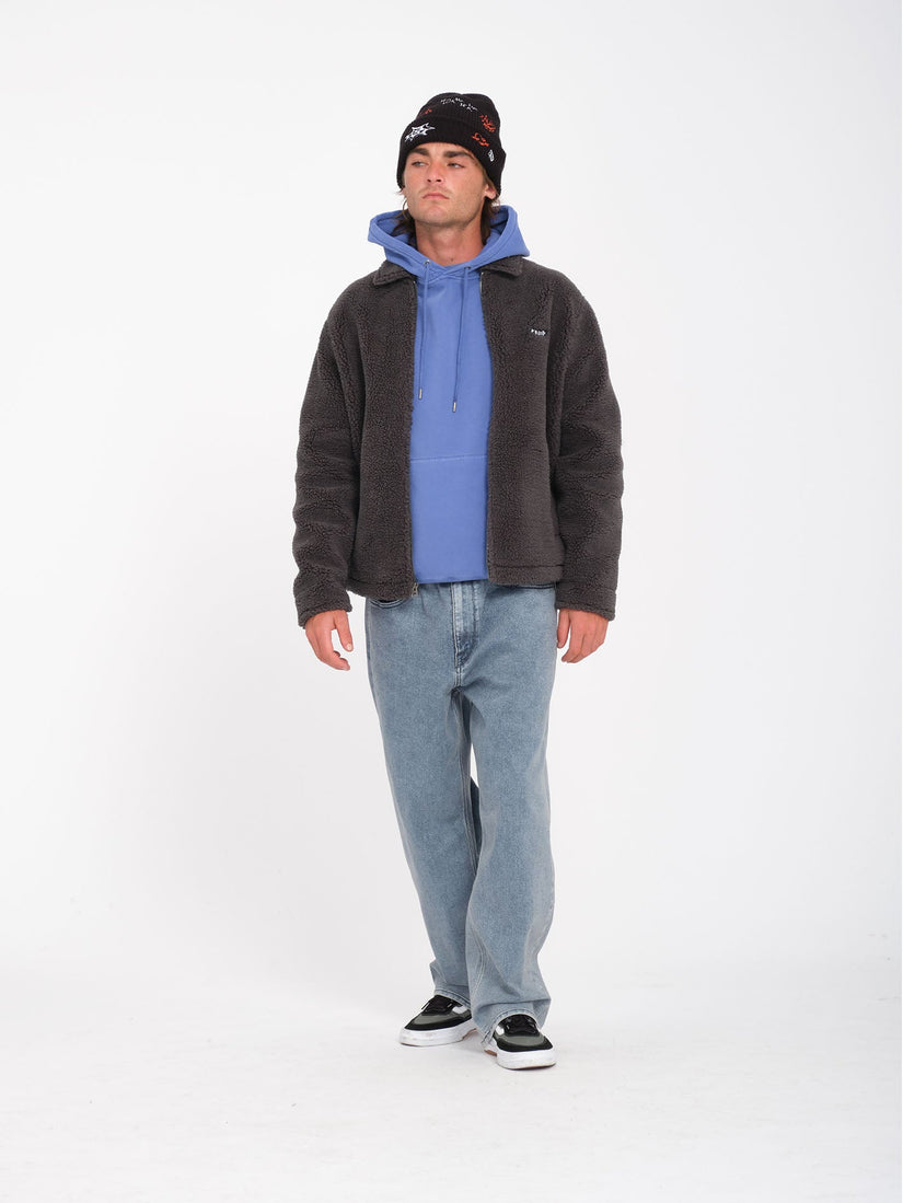 Edwart II Zip Sherpa Jacke - Asphalt Black