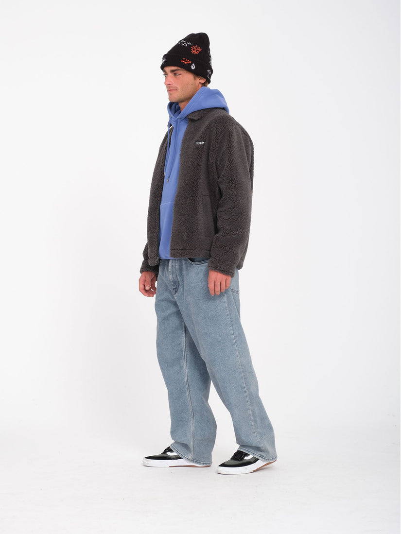 Edwart II Zip Sherpa Jacke - Asphalt Black