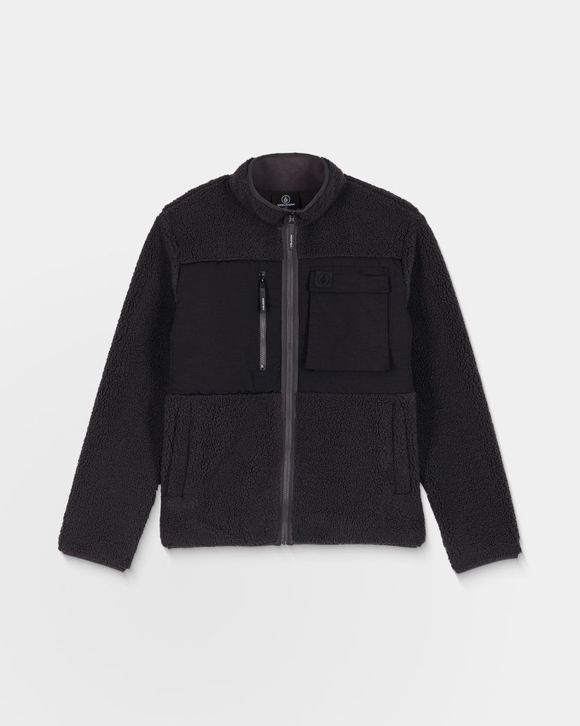 Storm Stone Zip Sherpa Jacke - Asphalt Black