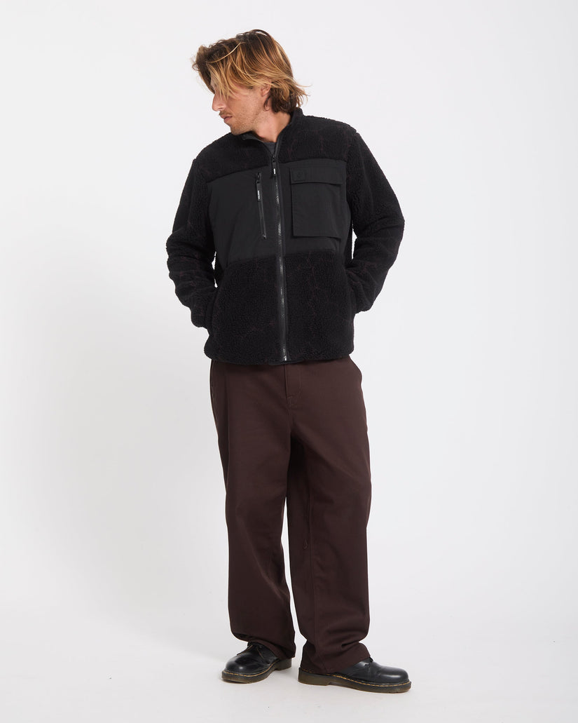 Storm Stone Zip Sherpa Jacke - Raisin