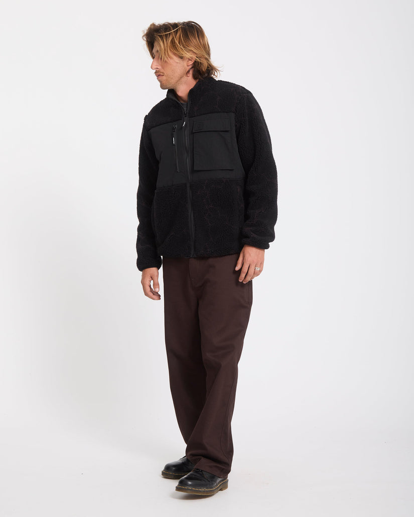 Storm Stone Zip Sherpa Jacke - Raisin