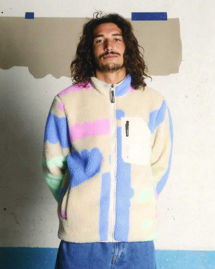 Carrau Fuzzar Zip Sherpa Jacke - Multi