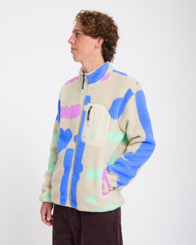 Carrau Fuzzar Zip Sherpa Jacke - Multi