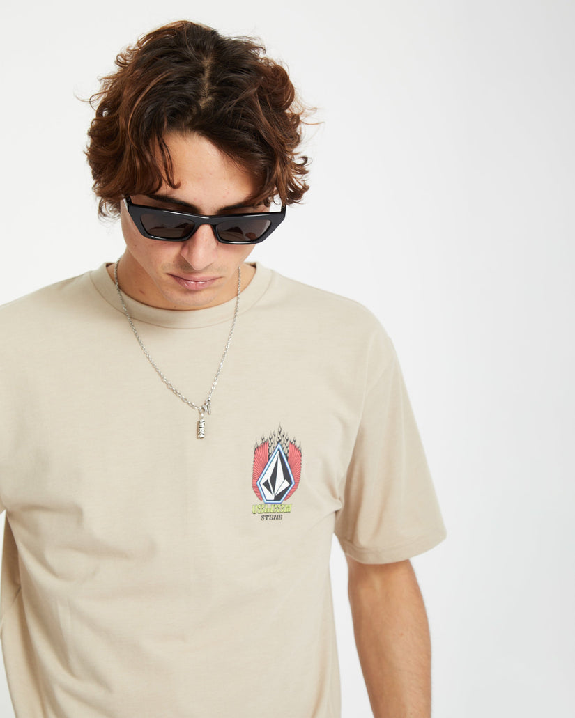 Draggin Stone T-shirt - LIGHT KHAKI