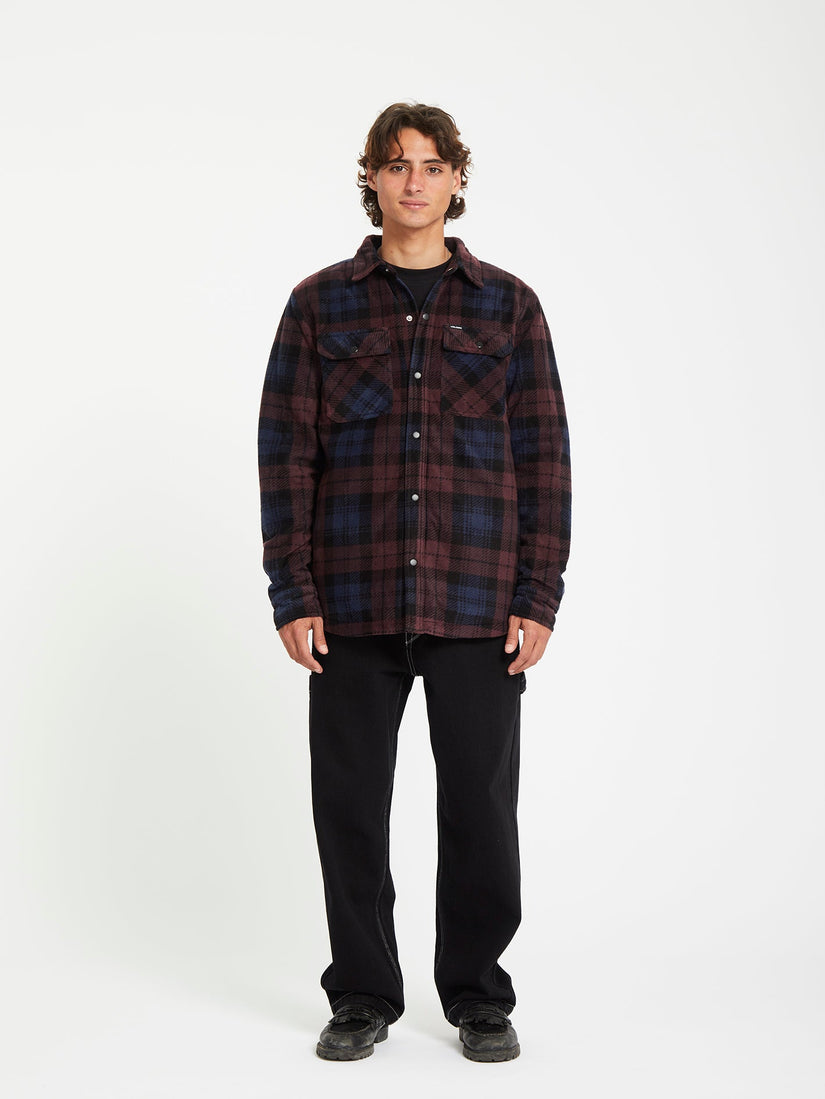 Bowered Polar Überhemd - Merlot