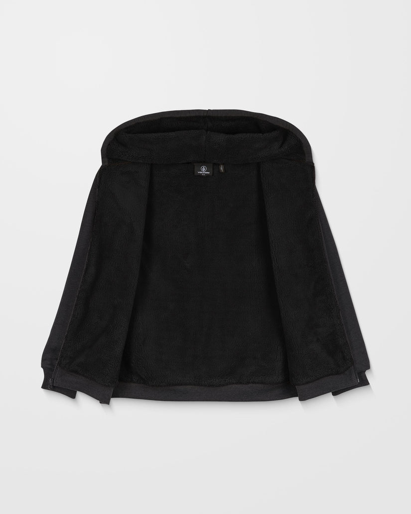Single Stone Gefütterter Zip Hoodie - Heather Black