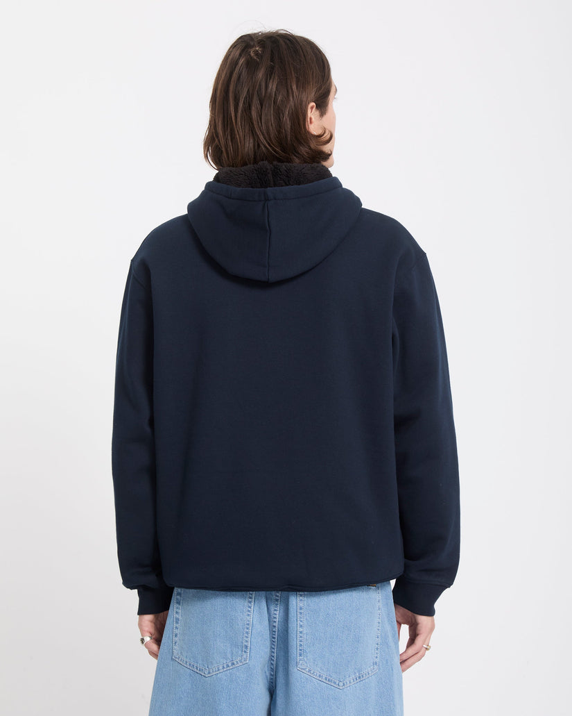 Single Stone Zip Sherpa Hoodie - Marine