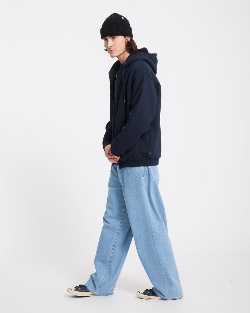 Single Stone Zip Sherpa Hoodie - Marine