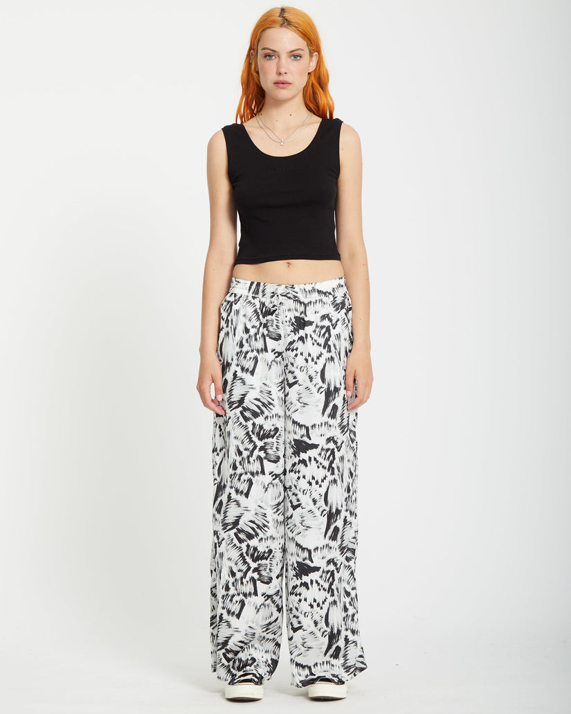 Alix Elasticated Waist Hose - BLACK WHITE