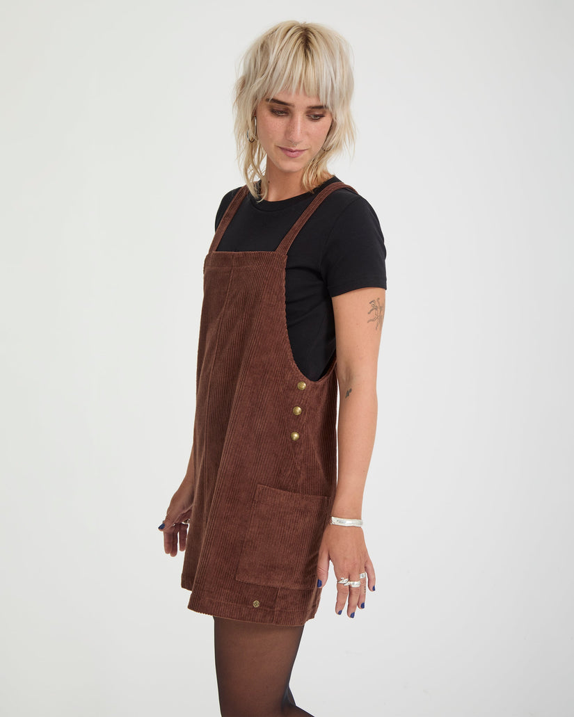 Power Cordkleid - Tobacco Brown