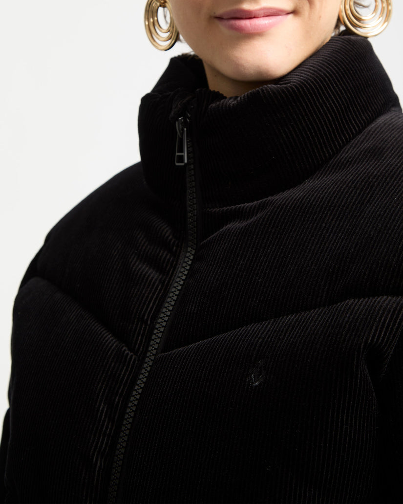 Cord'N Stone Puffer Jacke - Black