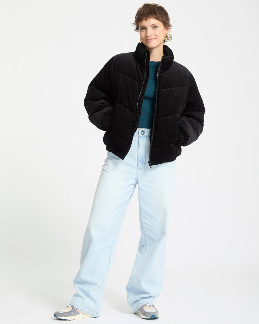 Cord'N Stone Puffer Jacke - Black