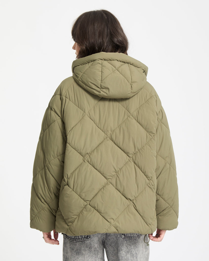 Out Of Boxy Puffer Jacke - Wintermoss