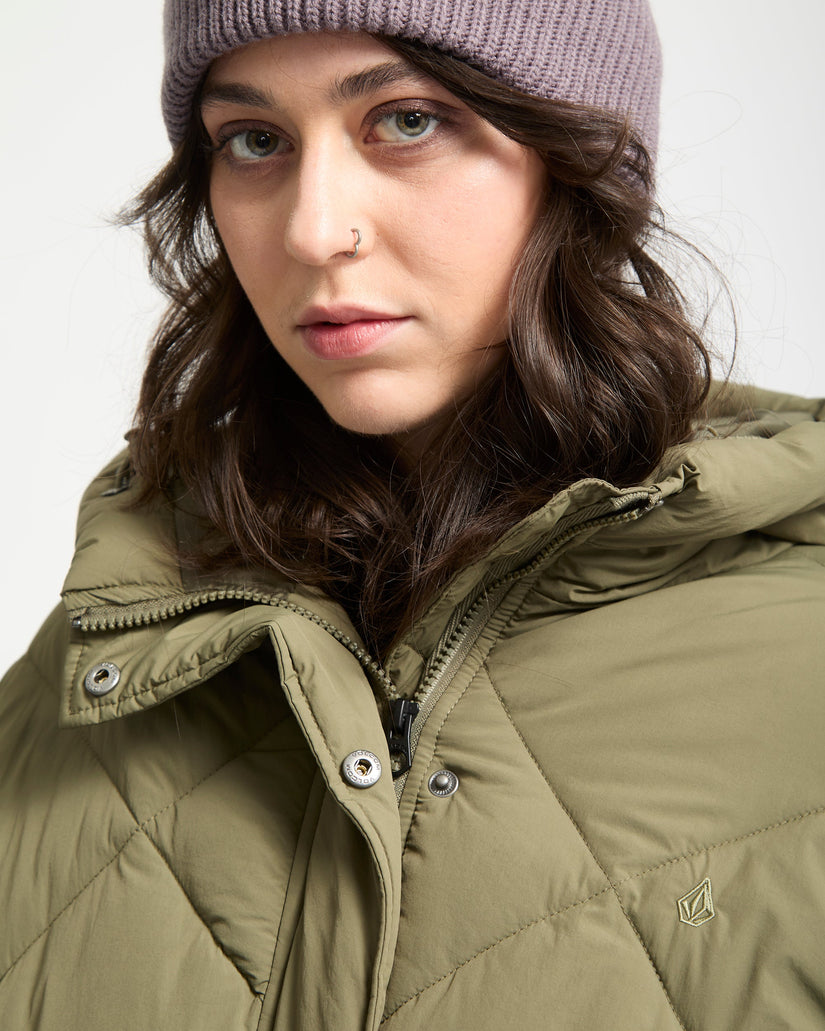 Out Of Boxy Puffer Jacke - Wintermoss