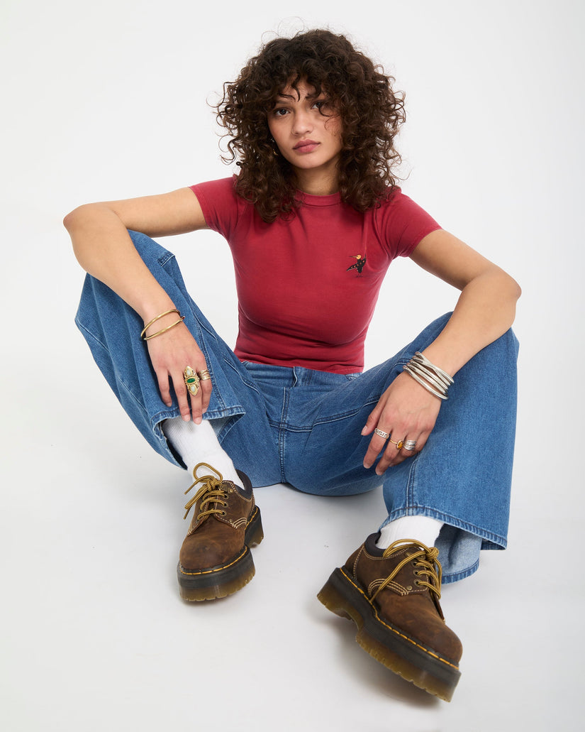 Stoned Boyfriend Low Rise Jeans - Worn Light Blue