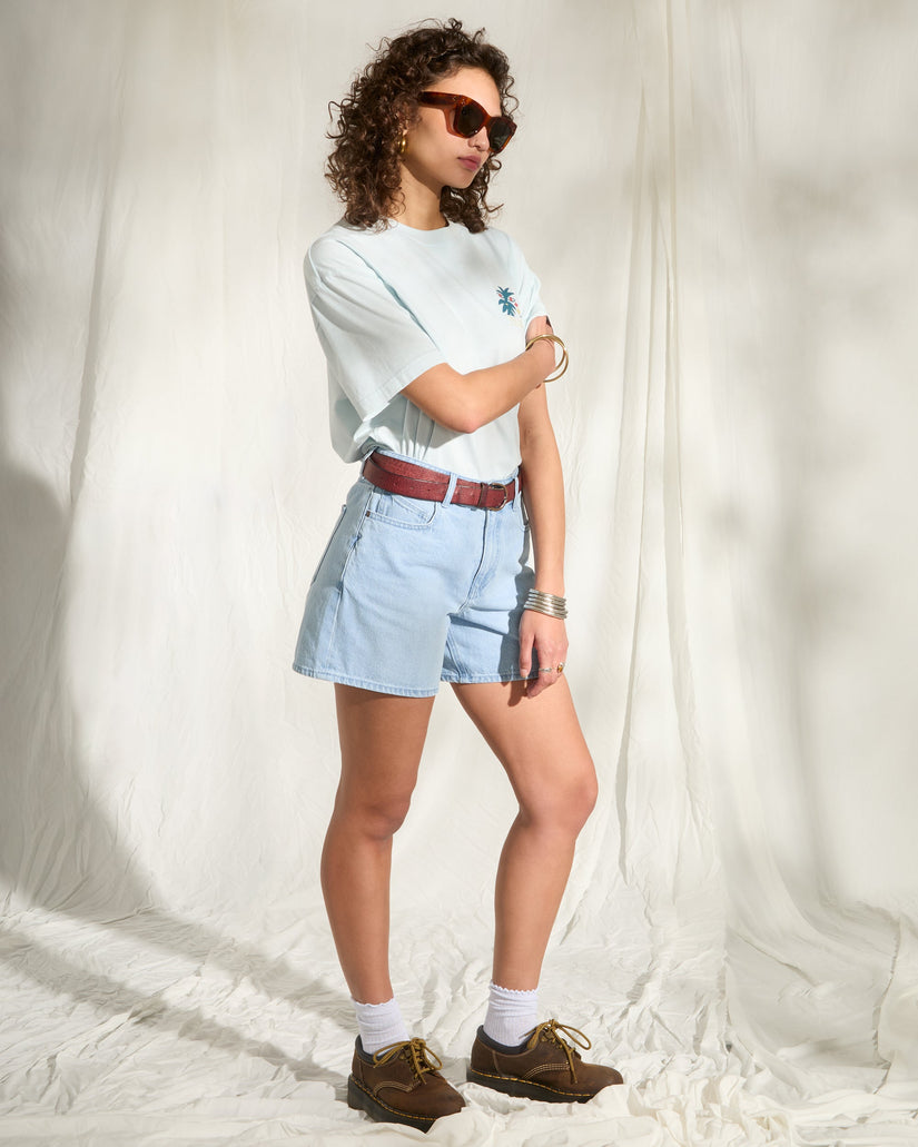 Stoned Boyfriend-Shorts - Blue Bird