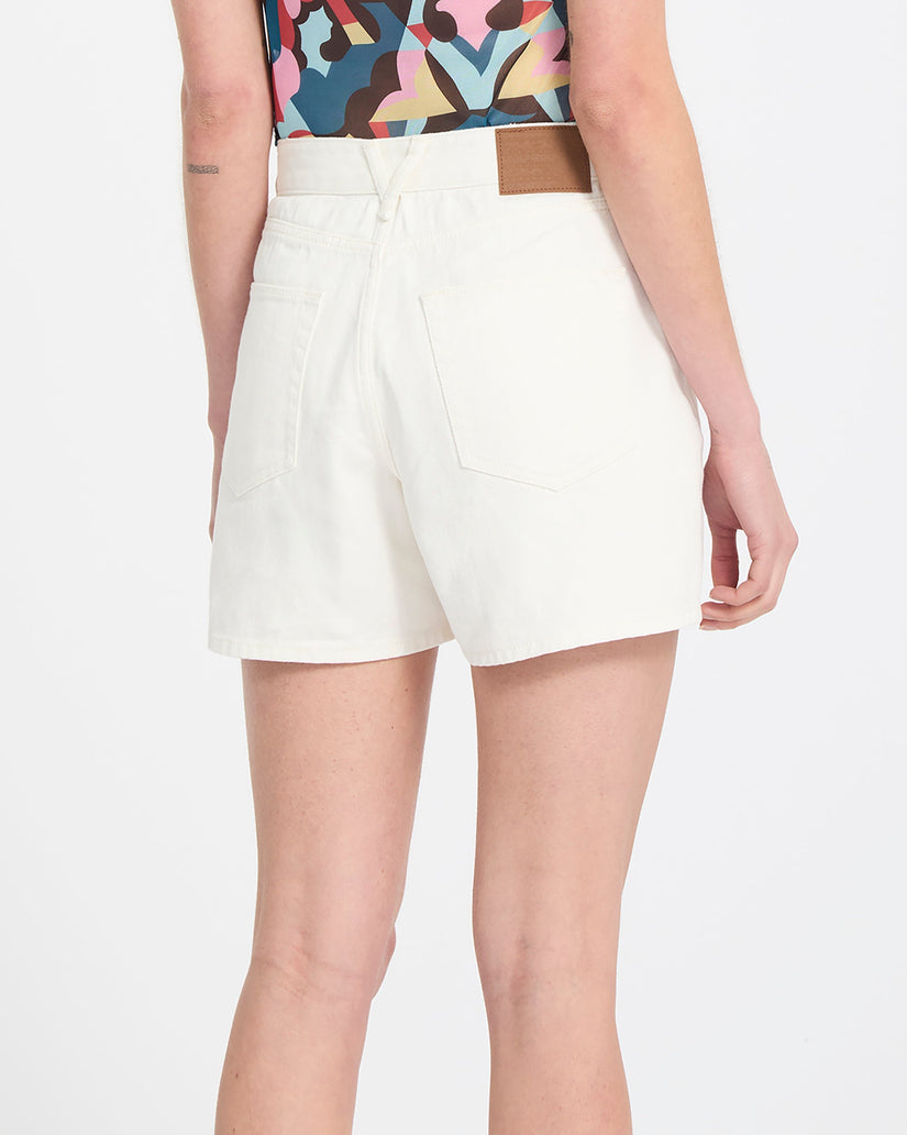 Stoned Boyfriend-Shorts - Vintage White