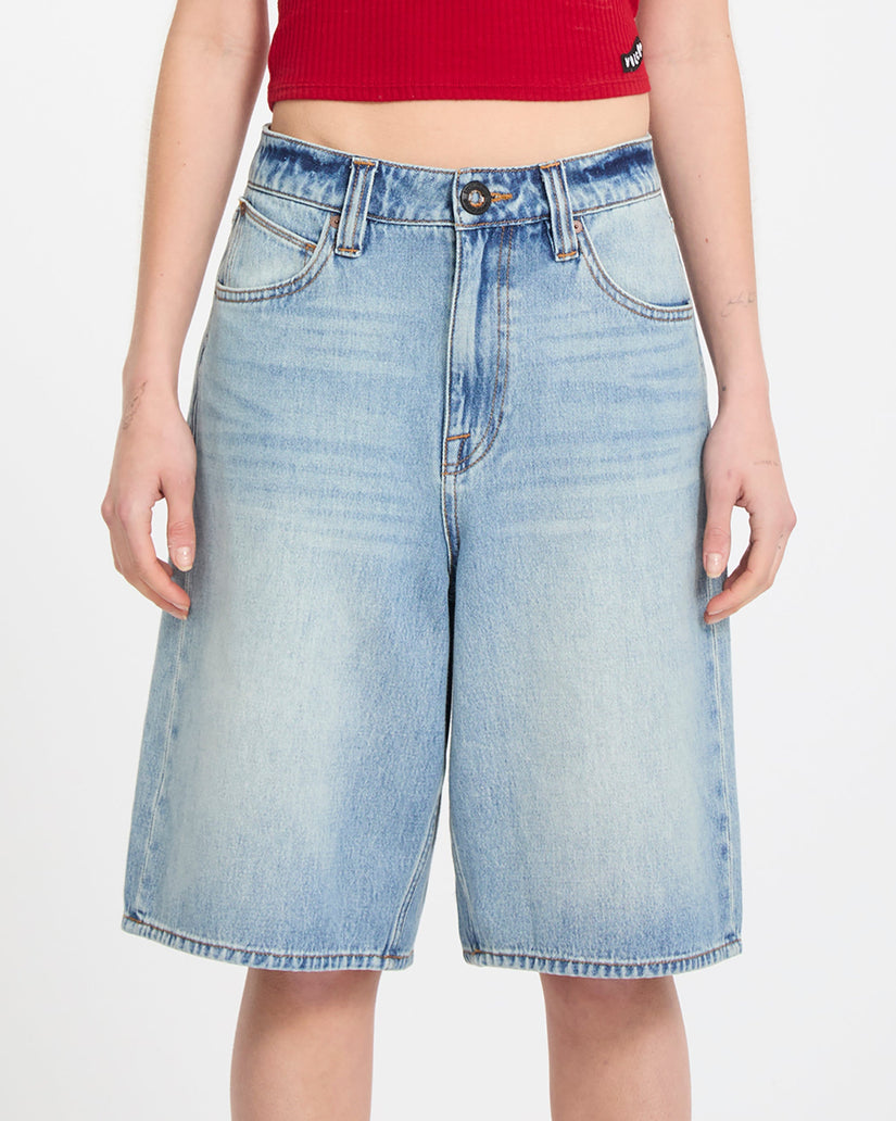 Beeggy Denim-Shorts - Dusty Blue Wash