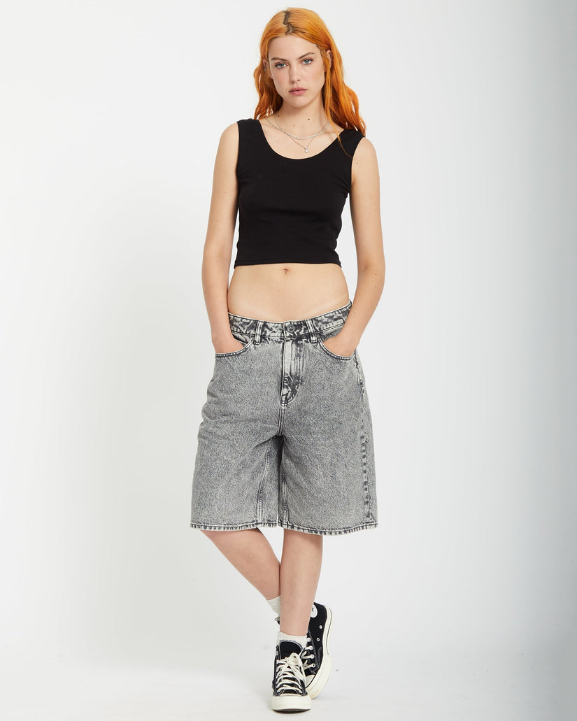Beeggy Denim Shorts - Grey Vintage