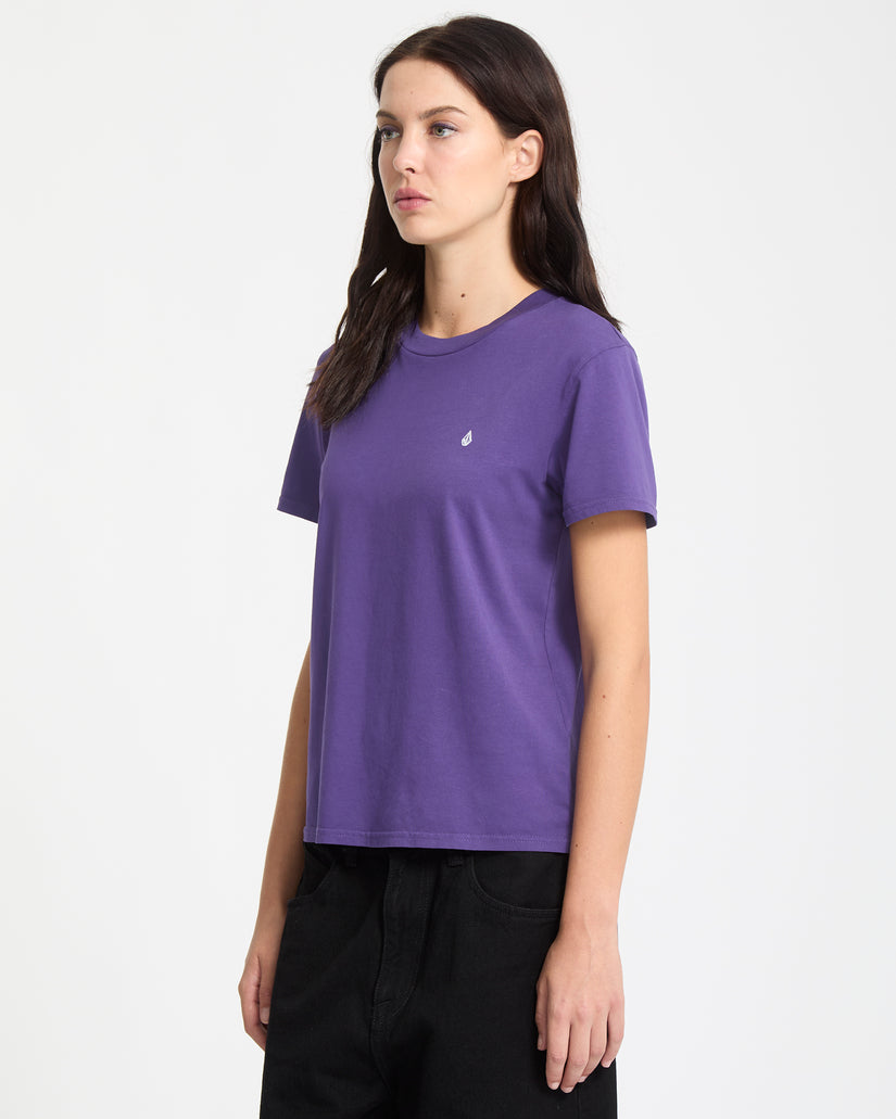 Solid Stone Besticktes T-Shirt - Acai