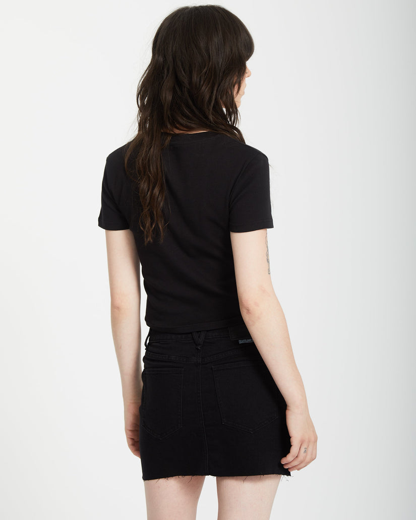 Volcomstone Tight Crop T-Shirt - Black