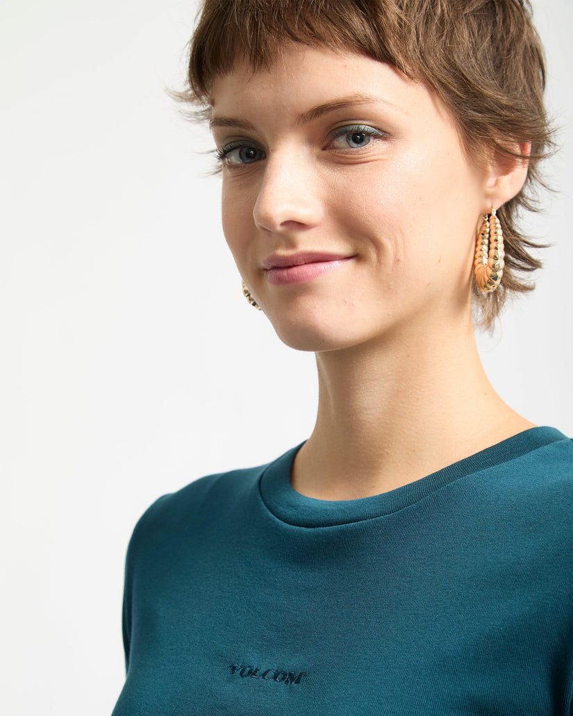 Volcomstone Tight Crop-T-Shirt - Emerald Green