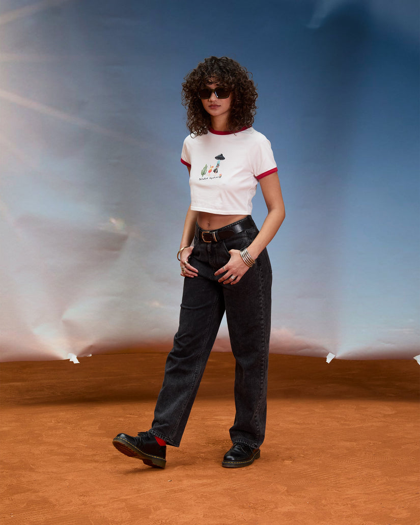 Mickey Mason Crop-Top - Off White