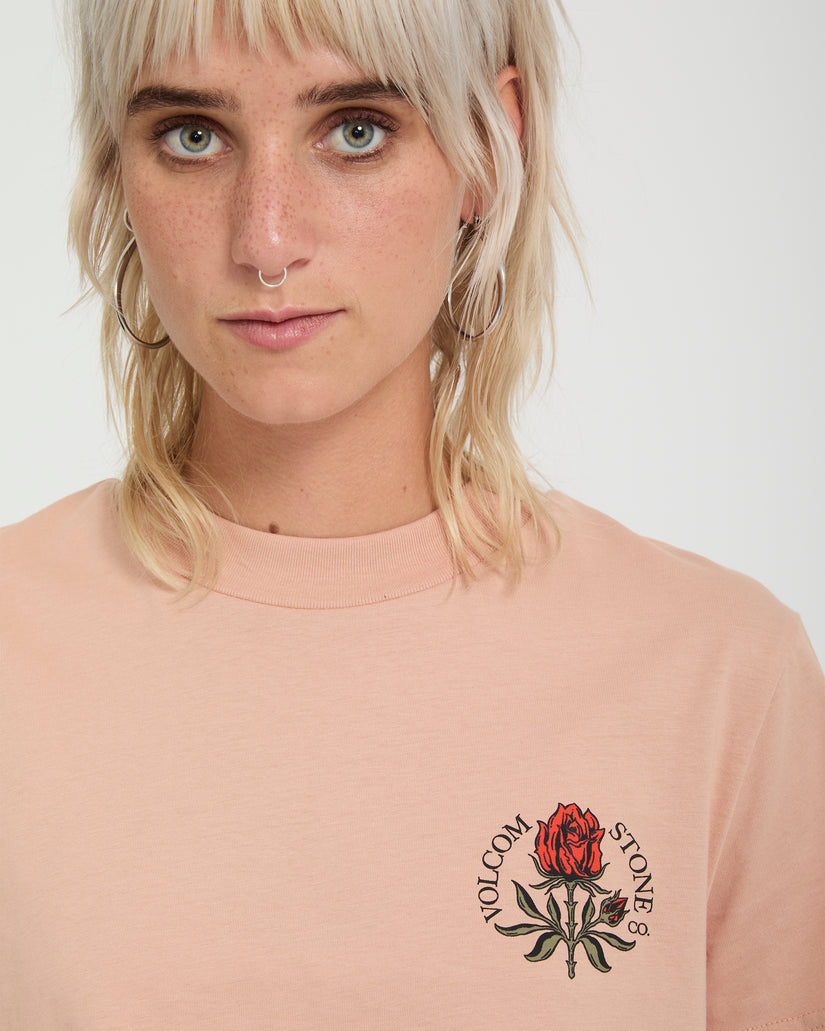 Dial Crop T-Shirt - Misty Rose