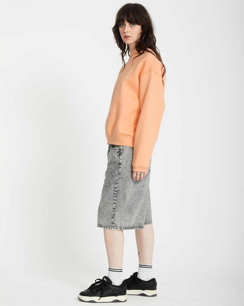 Stone Heart Up Pullover - PALE PEACH