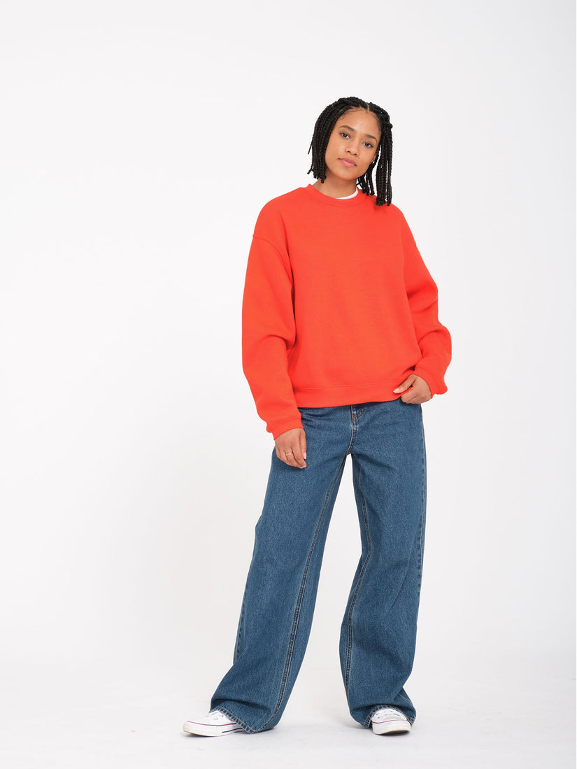 Stone Heart Up Sweatshirt - Bright Red