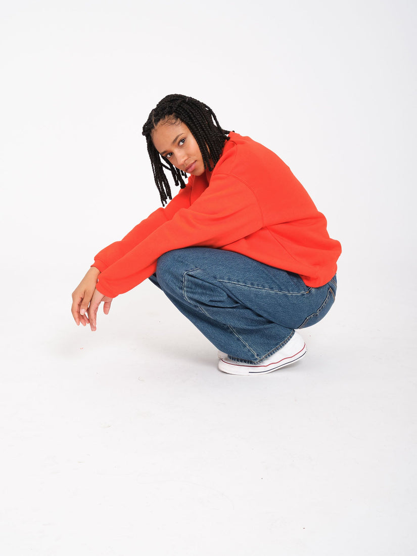 Stone Heart Up Sweatshirt - Bright Red