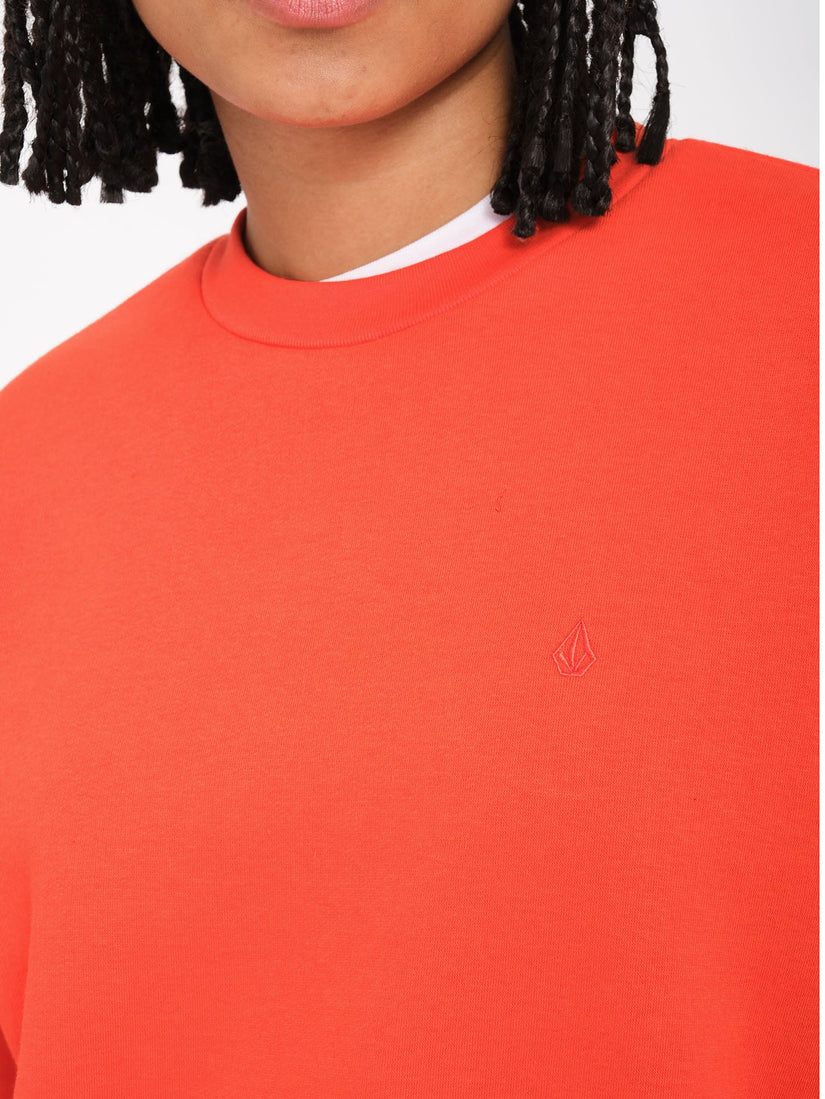 Stone Heart Up Sweatshirt - Bright Red