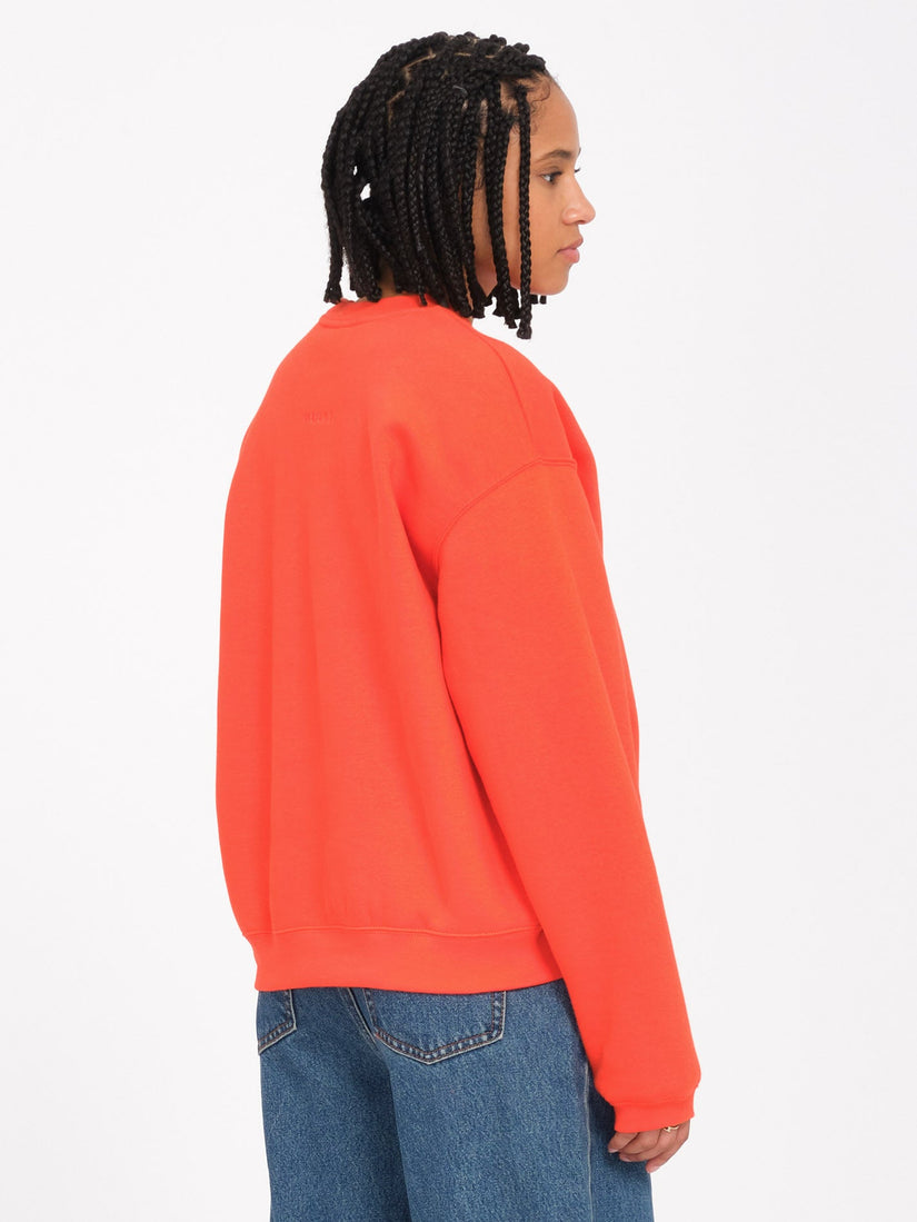 Stone Heart Up Sweatshirt - Bright Red