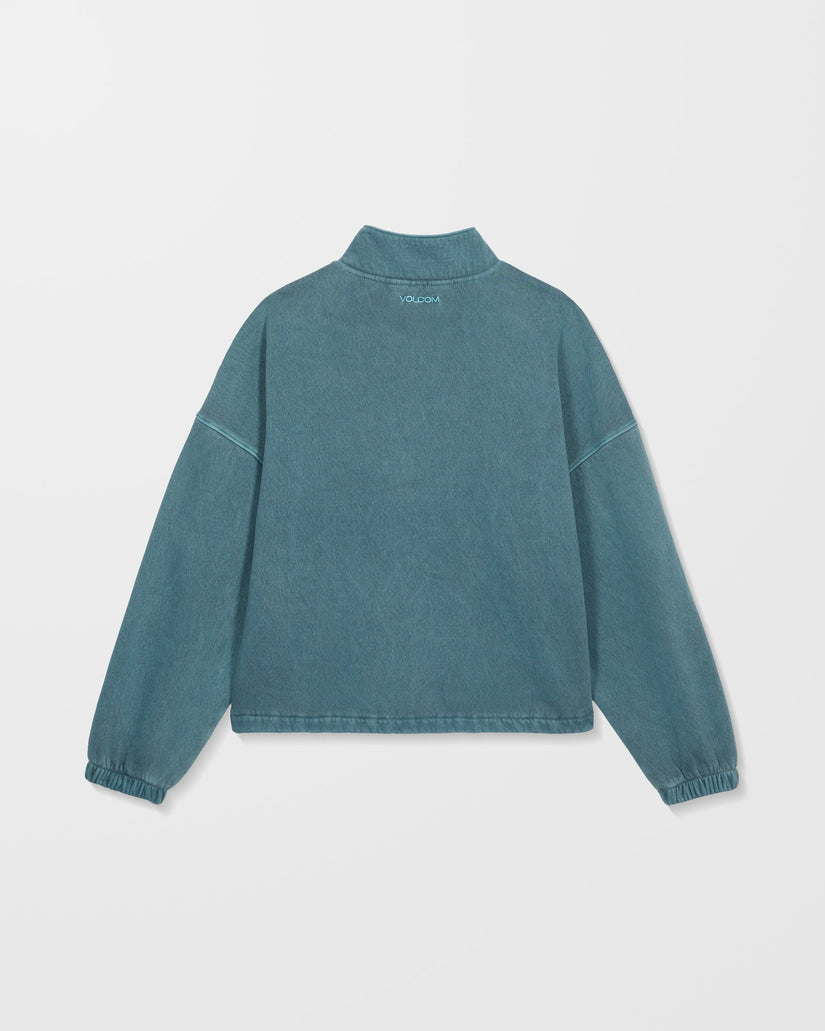 Stone Soft Quarter Zip Sweatshirt - Emerald Green