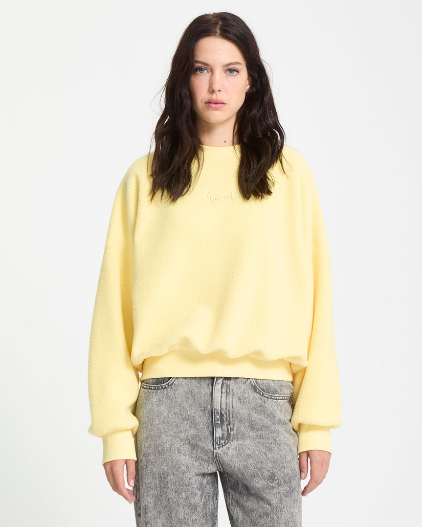 Piou Sherpa Sweatshirt - Dawn Yellow