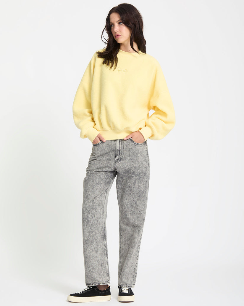 Piou Sherpa Sweatshirt - Dawn Yellow