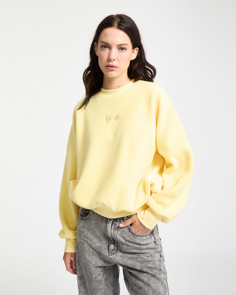 Piou Sherpa Sweatshirt - Dawn Yellow