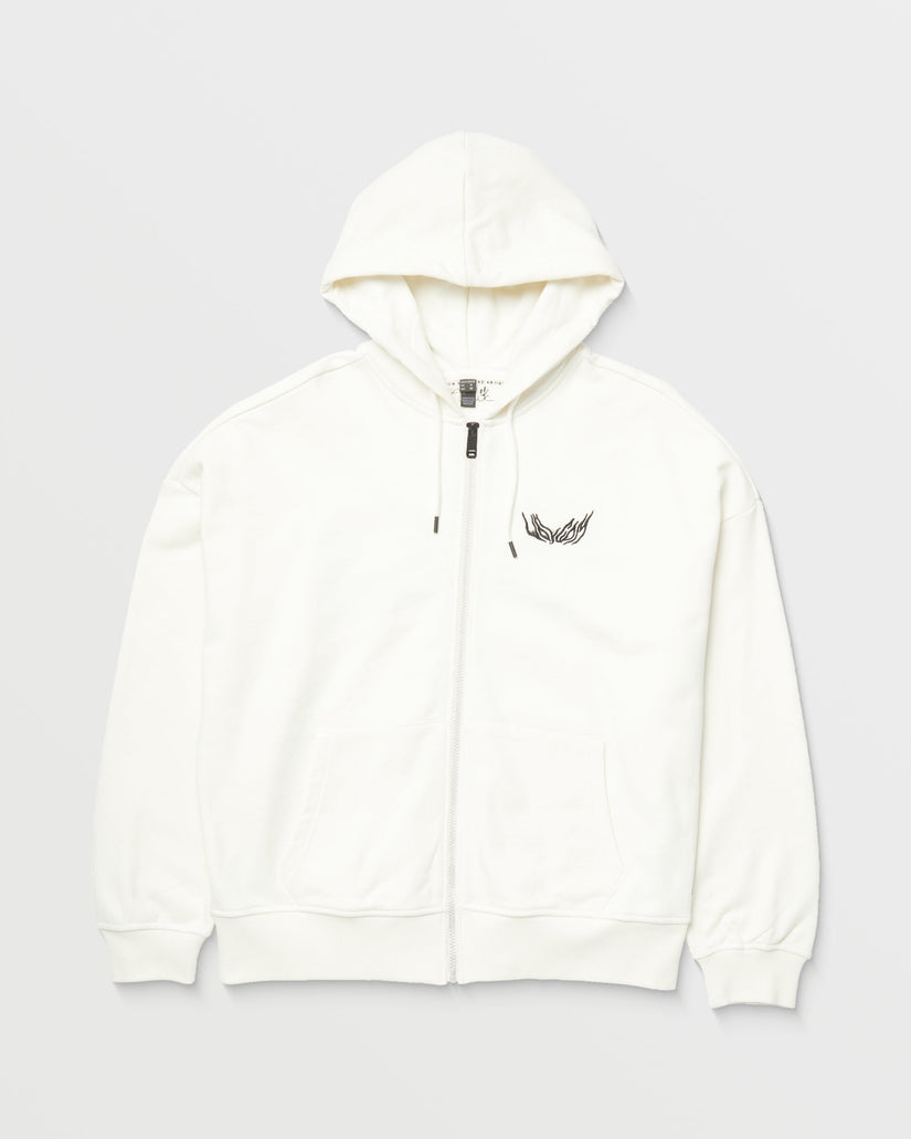 Alix Zip-up Kapuzenpullover - STAR WHITE