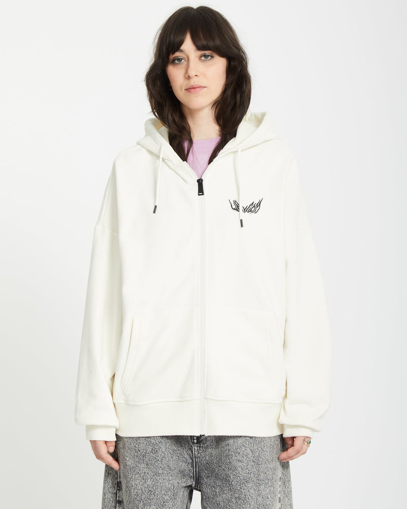 Alix Zip-up Kapuzenpullover - STAR WHITE