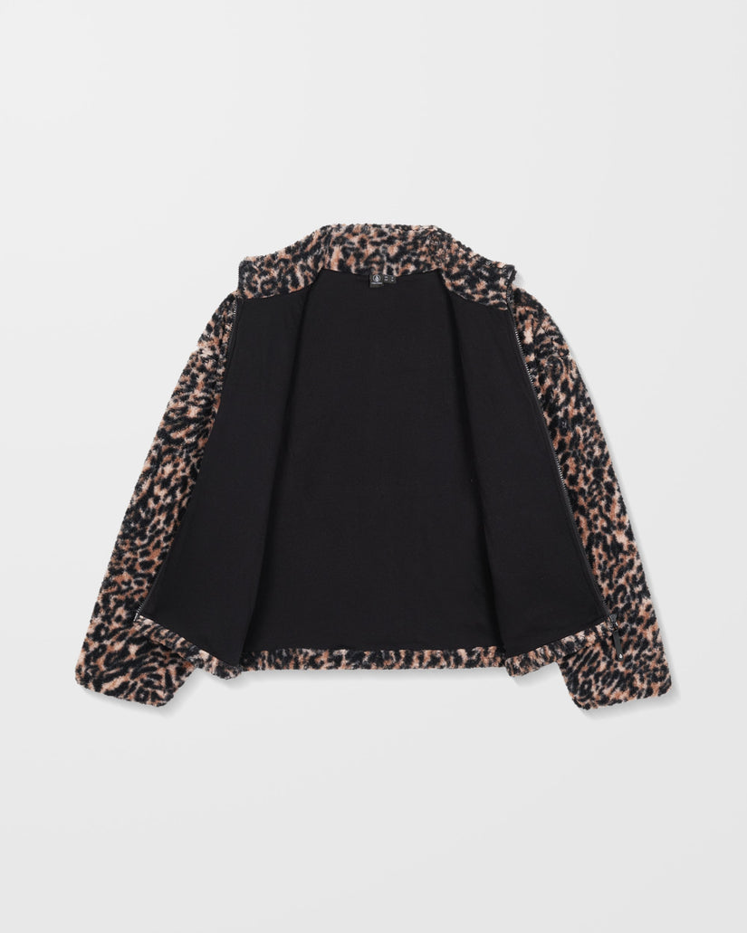 Wylding Out Zip Sherpa - Animal Print
