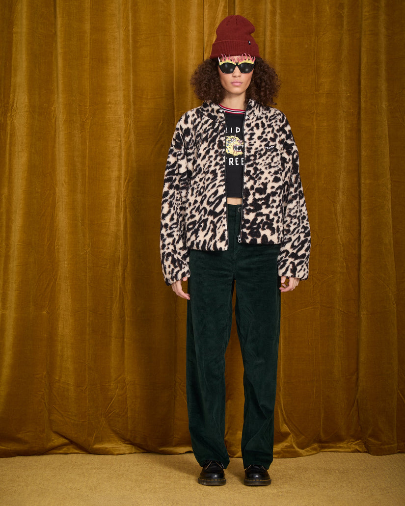Wylding Out Sherpa Jacke - Animal Print