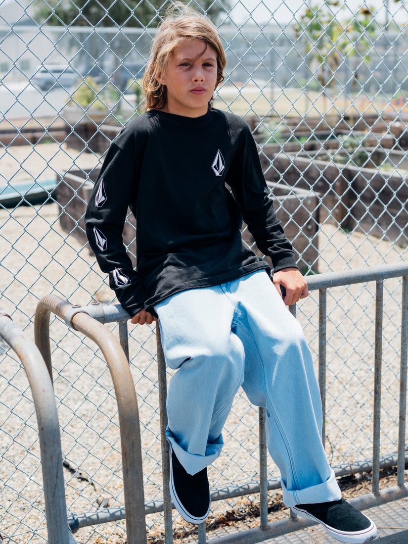 Iconic Stone T-Shirt - Black  - (KINDER)