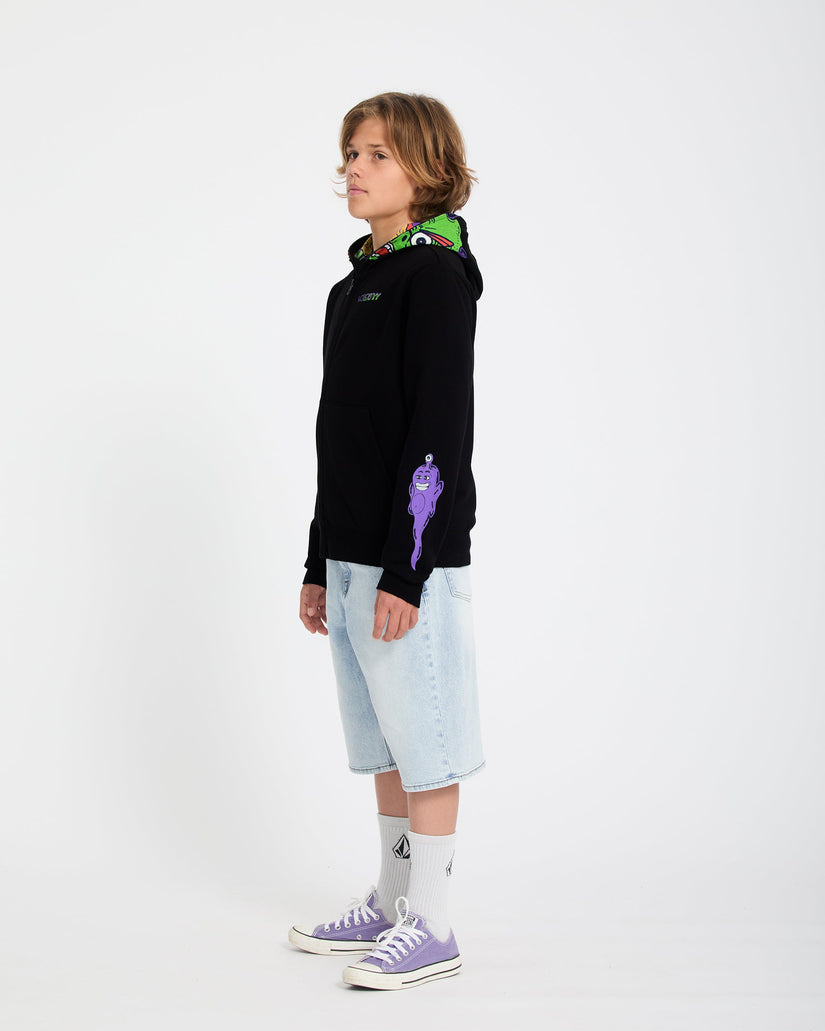Ben Sanair Full Zip Hoodie - Black - (KINDER)