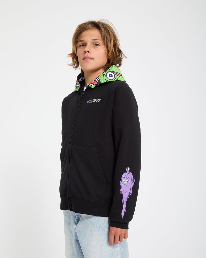 Ben Sanair Full Zip Hoodie - Black - (KINDER)
