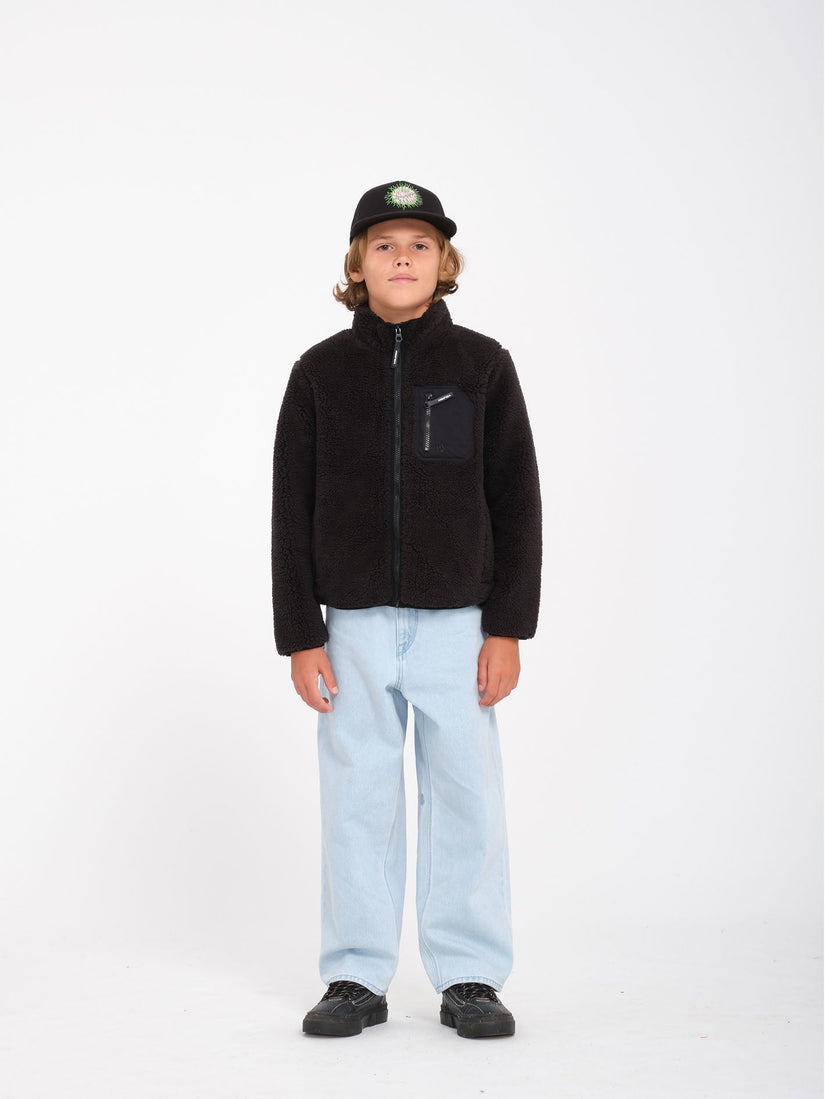 Muzzer Fuzzar Zip Sweatshirt- Black  - (KINDER)