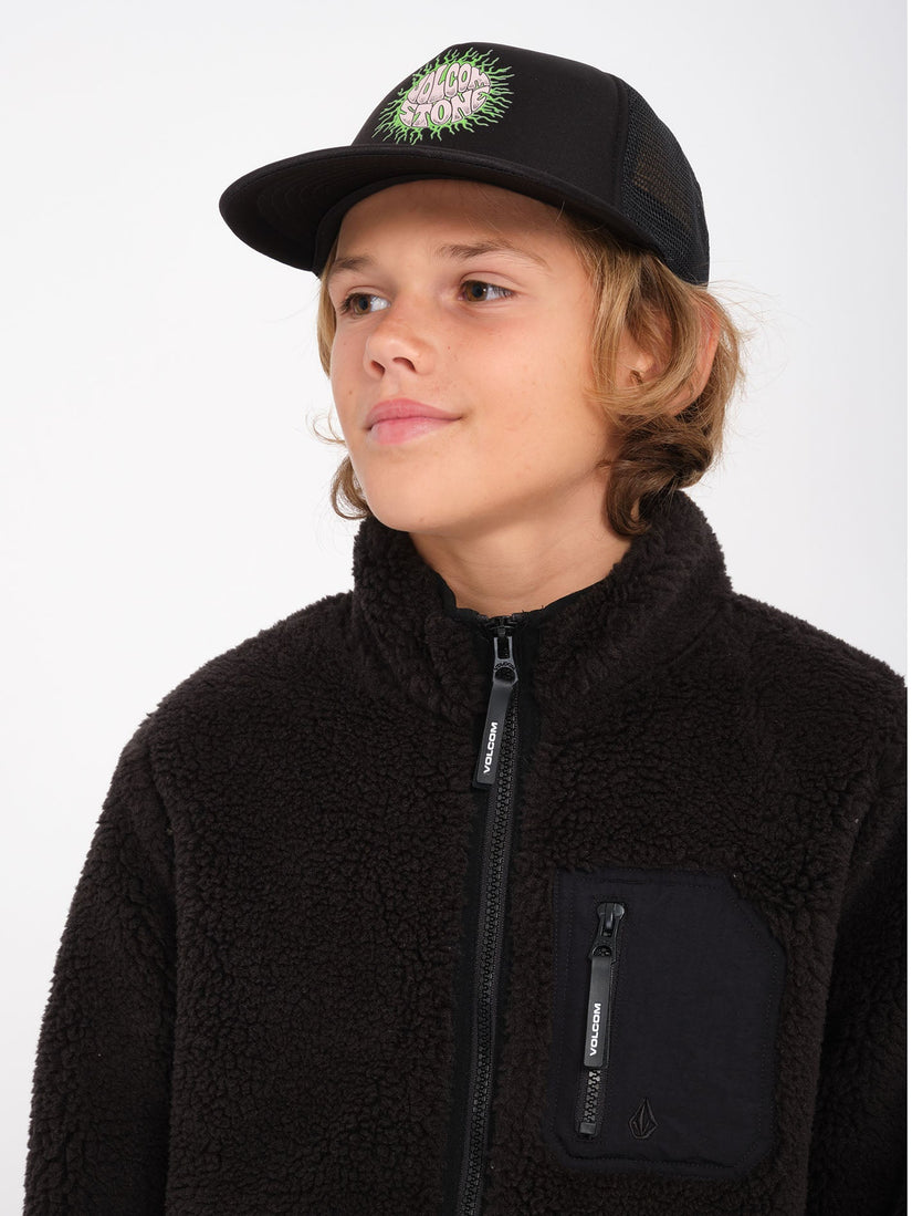 Muzzer Fuzzar Zip Sweatshirt- Black  - (KINDER)
