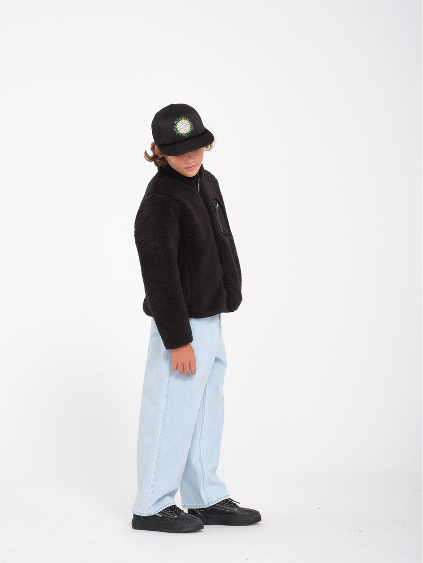 Muzzer Fuzzar Zip Sweatshirt- Black  - (KINDER)